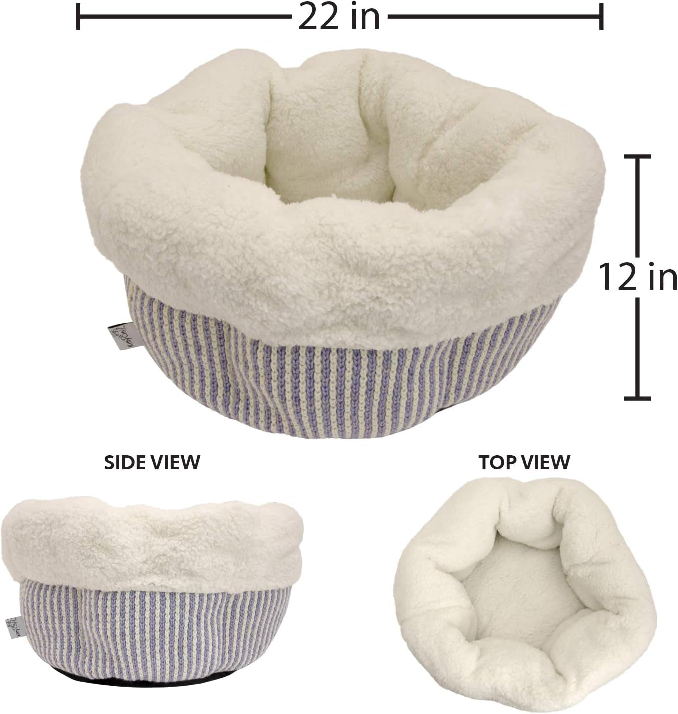 Deep Dish Donut Bed, off White (CM-10086-CS01)